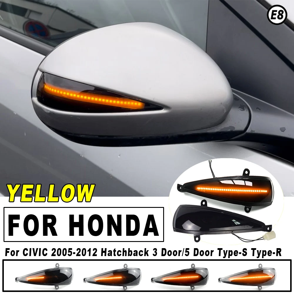 For Honda Civic MK8 2005-2012 Dynamic LED Wing Mirror Indicator Light Left Right | UK