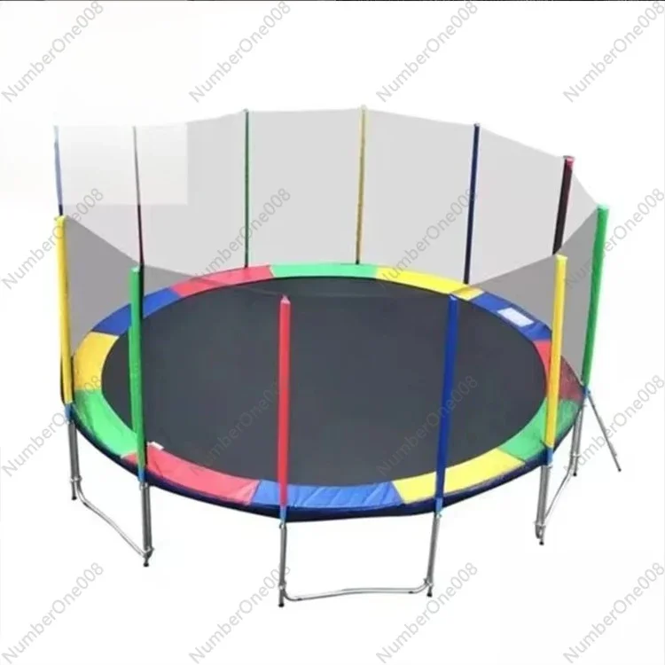 

16ft Multi-Color Trampoline for Kids and Adults - High-Quality Bounce, Safe & Durable Outdoor Jumping Bed