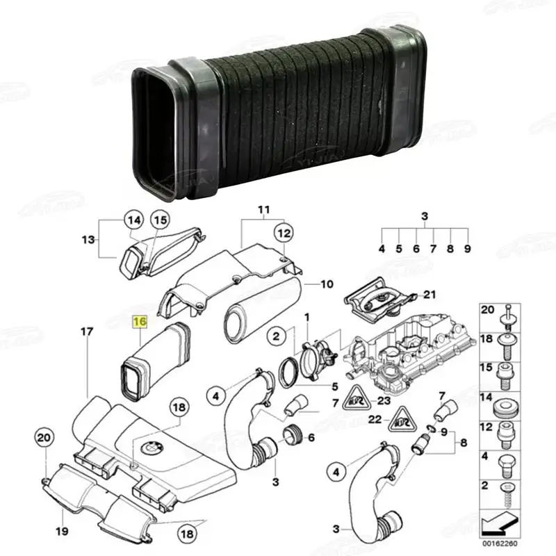 13717795284 Intake Manifolds For BMW 3 Series E90 E91 2004-2012 Air Filter Intake Tube 7795284 Engine Air Intake Hose