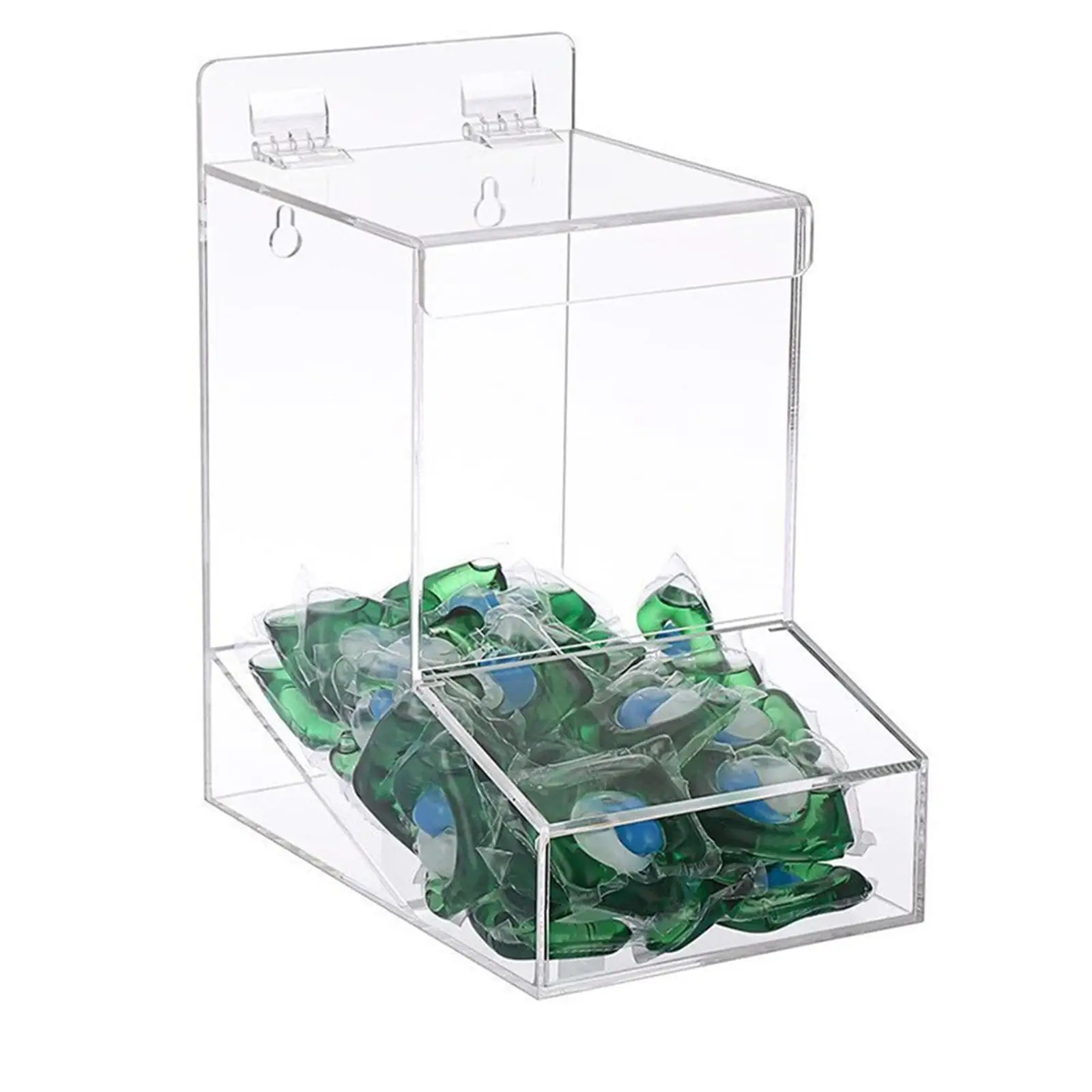 Laundry Pods Container Plastic Storage Box Kitchen Cleaner Organizer Multiuse Shelf for Home Office