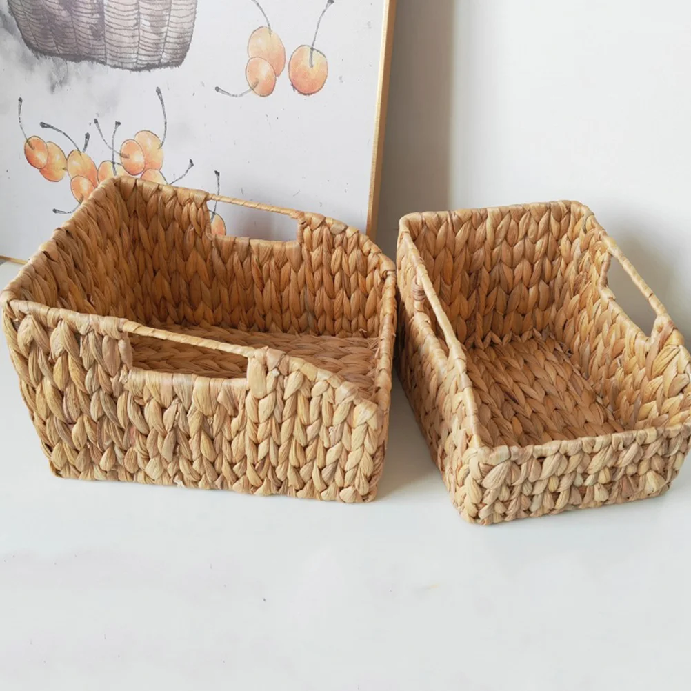 Mir de Rangement en Paille Tissée pour Chambre à Coucher, Conteneur de Table