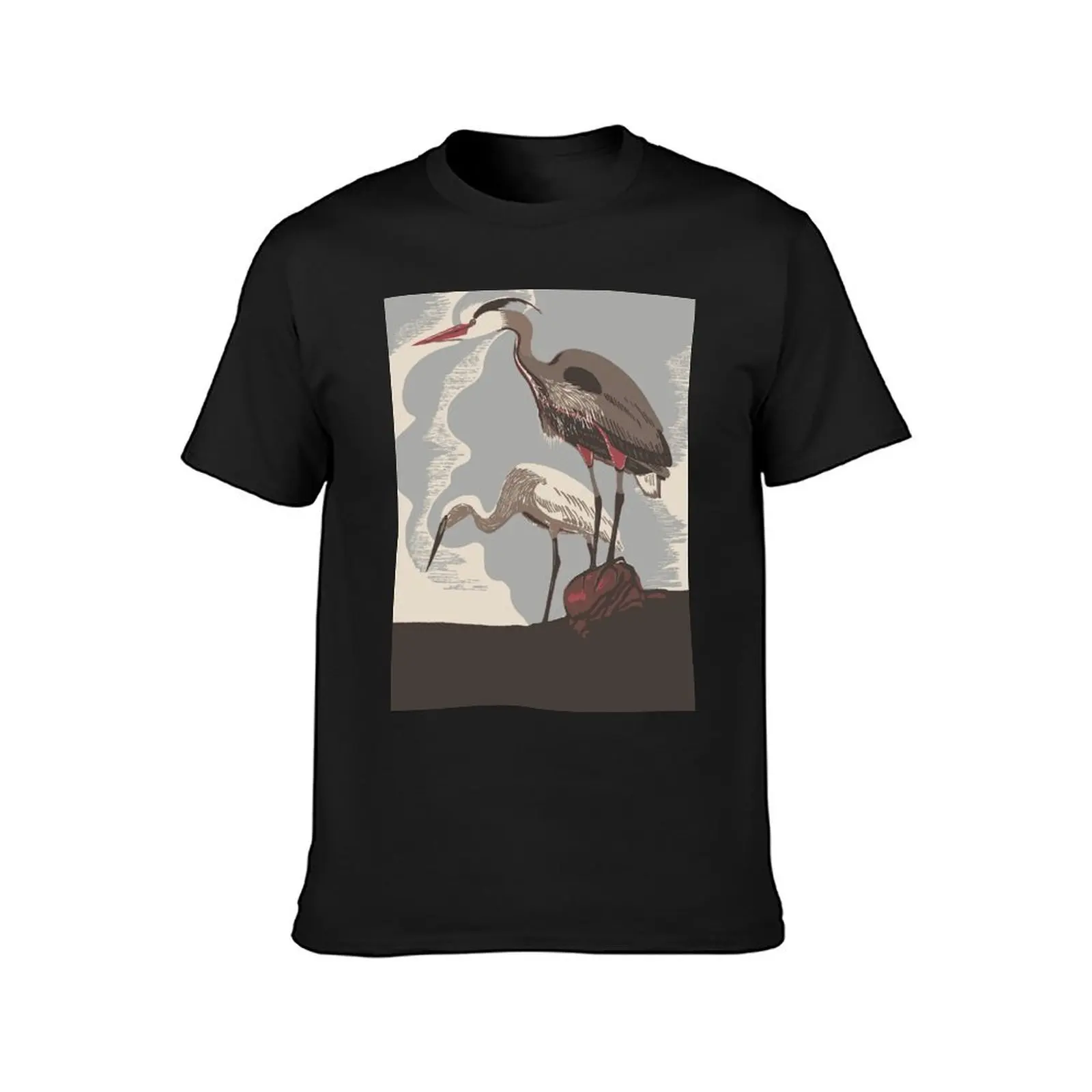 Storks through the Ages T-Shirt funnys korean fashion customs sweat Men's clothing