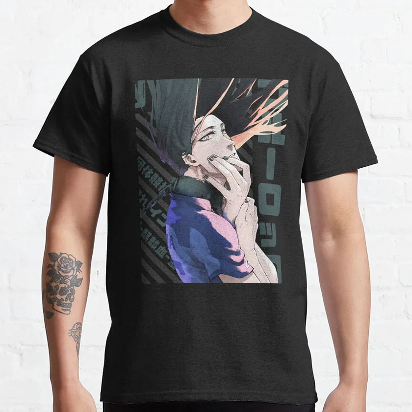 

Retro Japanese anime Blue Lock Jyuubei Aryuu print t shirt for men 100% cotton plus size mens designer clothes graphic t shirts