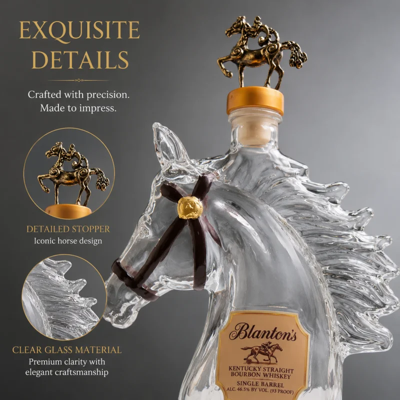 Blanton's Horse Shaped Glass Whiskey Decanter Creative Bourbon