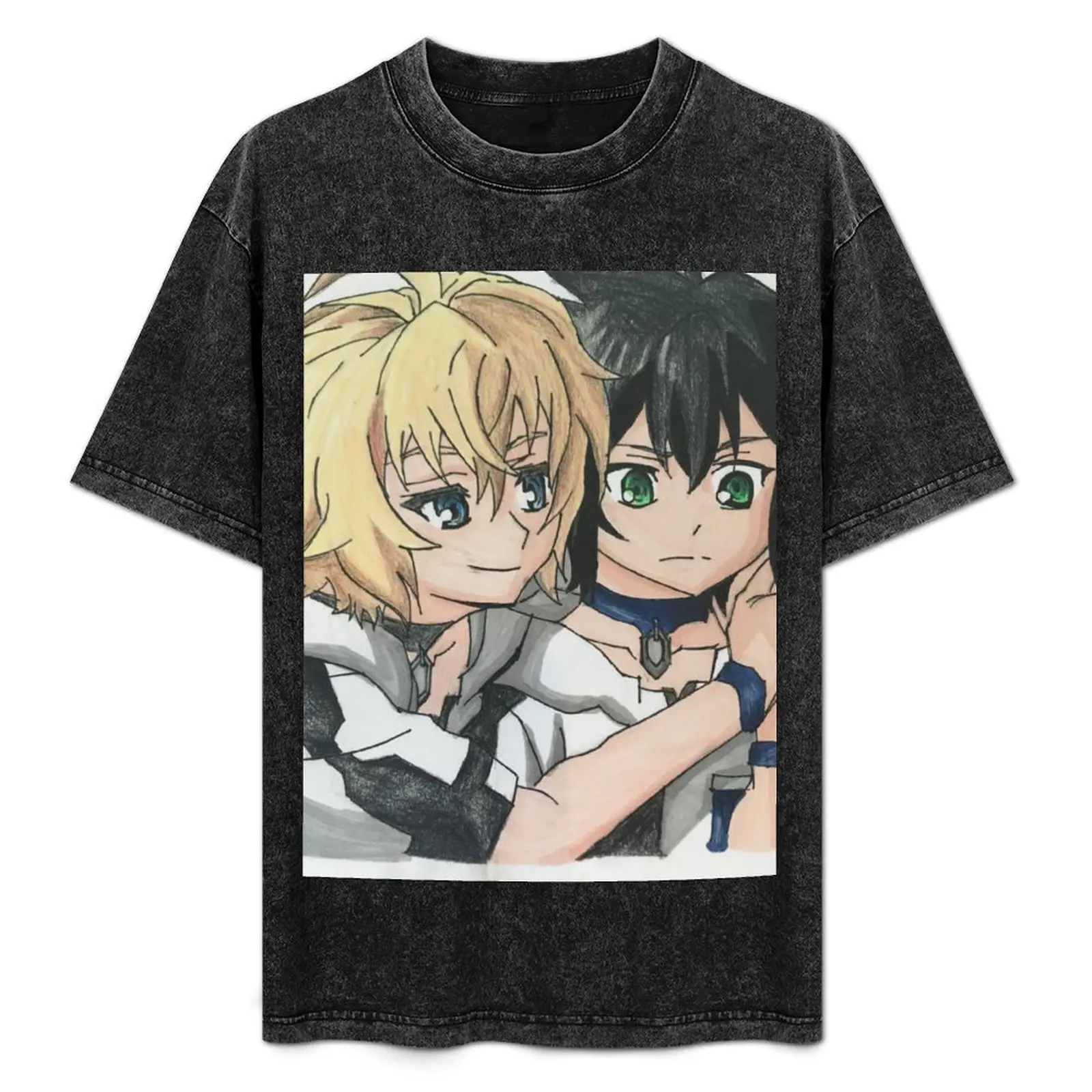 

Mikayuu T-Shirt Simple Solid Color Crew Neck Tee