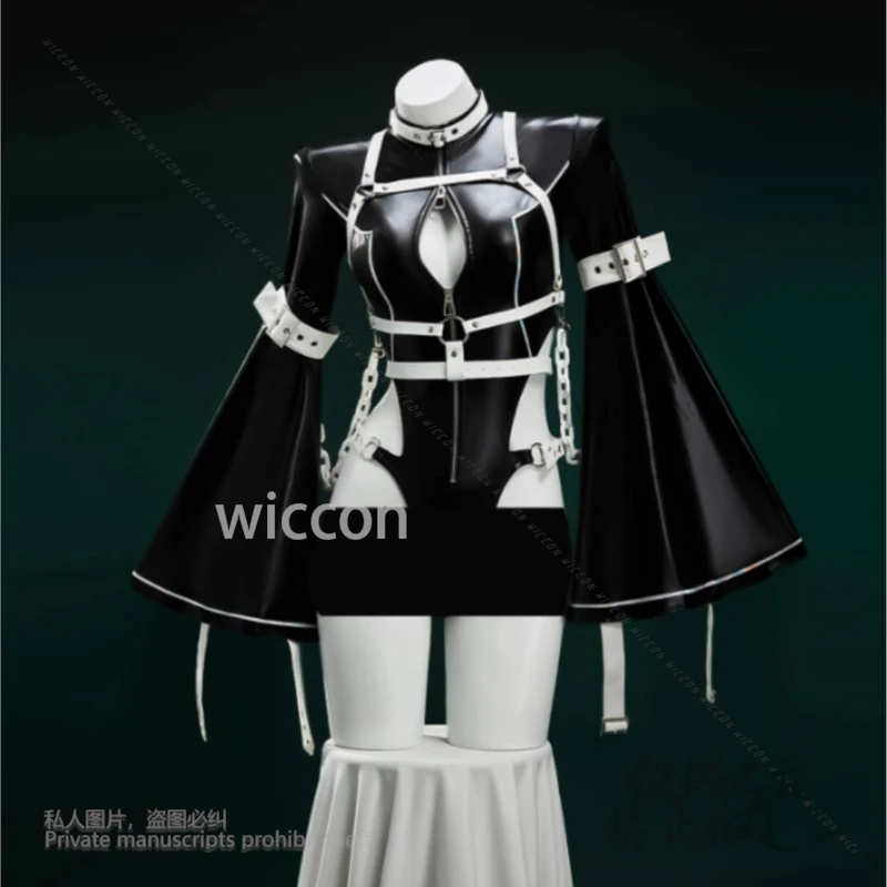 戦闘服 C.C CC コスプレ衣装 Pu レザースリーブジャンプスーツ女性のセクシーな衣装ロールプレイウィッグアクセサリーハロウィンパーティー