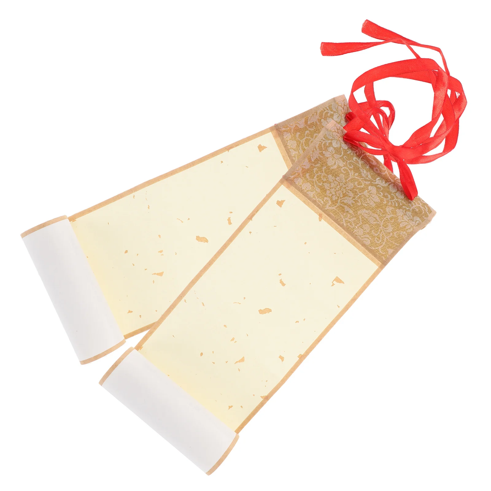 

2 Pcs Mini Calligraphy Scroll Blank Paper for Chinese Half-baked Art Projects Brocade Diy