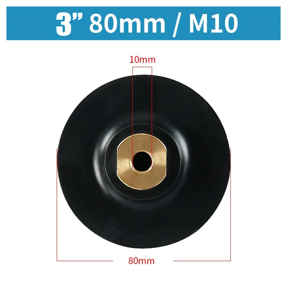 

1pc 3/4inch Rubber Backing Pad Hook And Loop Polishing Grinding Disc Holder For Angle Grinder M10 M14 Special-shaped Polishing