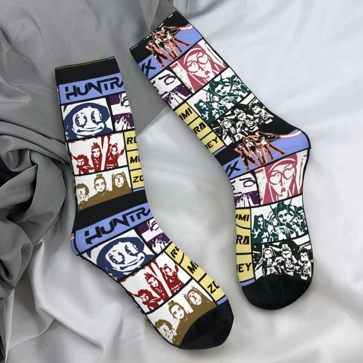 

Kpop Demon Hunters Huntrix Socks Fashion Stockings Men's High Quality Running Socks Winter Graphic Non Slip Socks