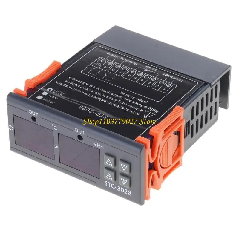 C4DF 12V 24V 110V 220V Temperature Humidity Controller Incubator Thermostat Humidistat Thermometer Hygrometer Soil Moisture