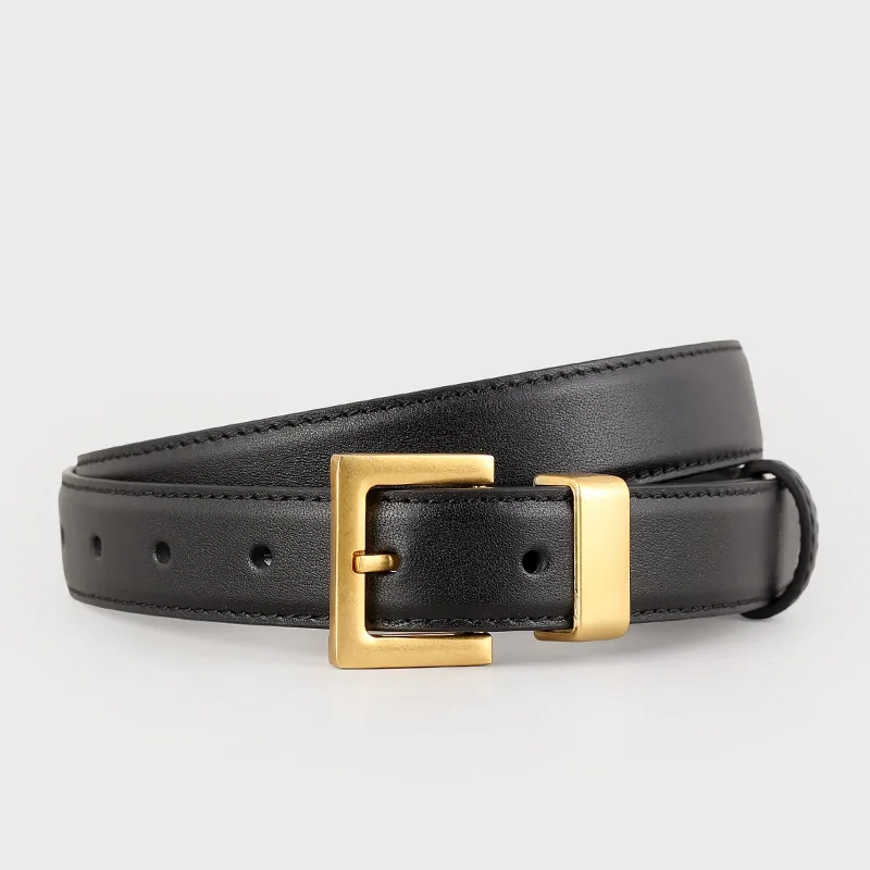 Mode Damen Hohe Qualität Goldene Schnalle PU Leder Casual Gürtel Beste Passende Kleid Jeans Gürtel Frauen Zubehör Designer Gürtel – Detail 4