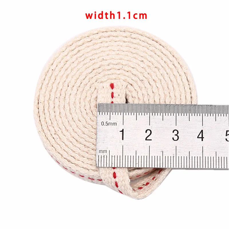 1M Kerosene Lamp Wick Braided Cotton Wick Flat Cotton Oil Lamp Wick For Oil Lamp 1PC