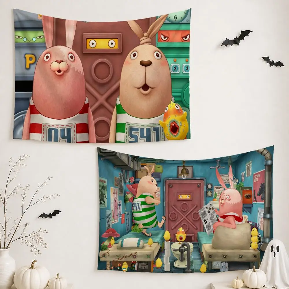 Funny Cartoon U-Usavich			 Tapestry Wall Hanging Tapestry Aesthetic Room Decor Banners for Bedroom Living Room Outdoor Party