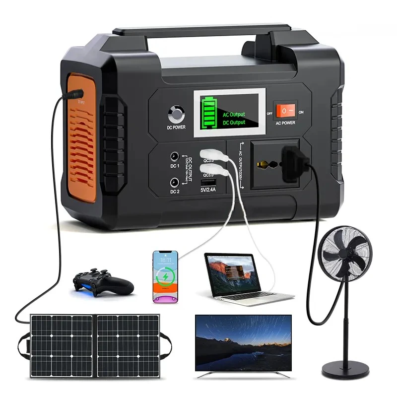 200W Home use Emergency Lithium Battery Solar Generators Portable Rechargeable Charging Power Station for Outdoor Camping