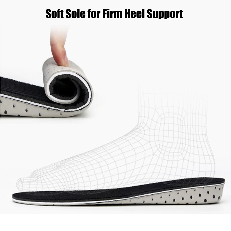Höhenverstellbare Halbe Schuheinlagen Fersenpolster Sportschuh-Polsterung Fußgewölbestütze Unisex 2-5 CM Unsichtbare Erhöhungs-Einlegesohle – Detail 7
