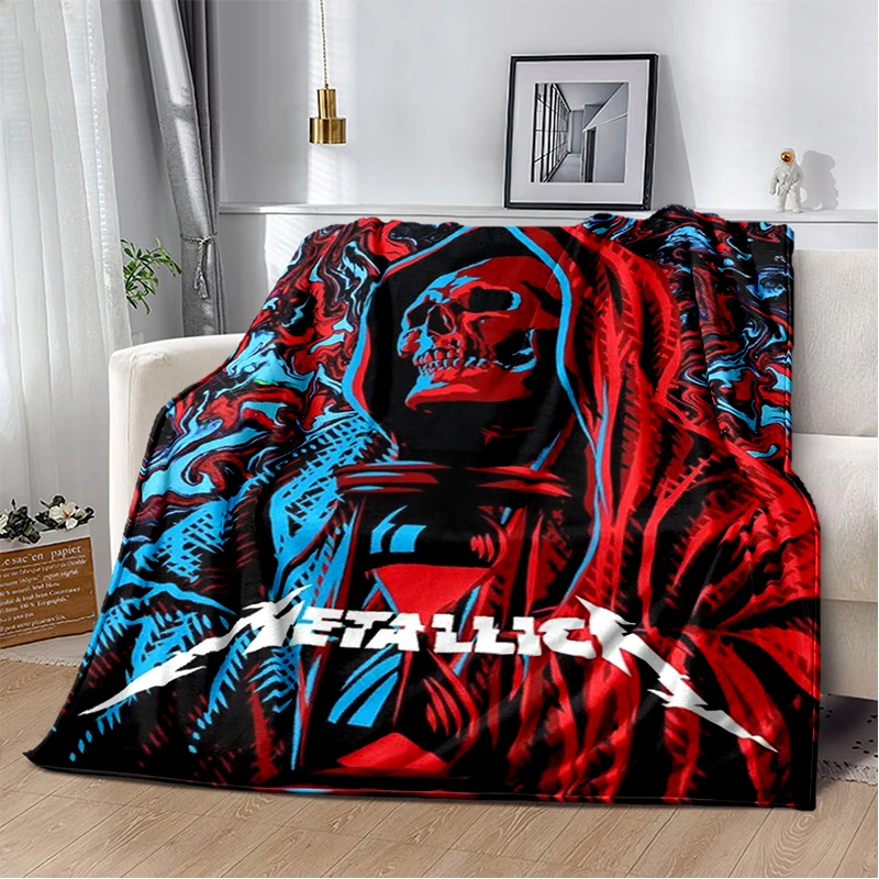 Band M-Metallicas James Hetfield Cartoon Soft Flannel Blanket for Beds Bedroom Sofa Picnic,Throw Blanket for Leisure Nap Gift