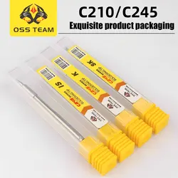 OSS Team C210 C245 Tip for Soldering Iron Replacement Press-on Tips Welding Equipment Tool Cautin Sting for T210 T245 T80P HS-02