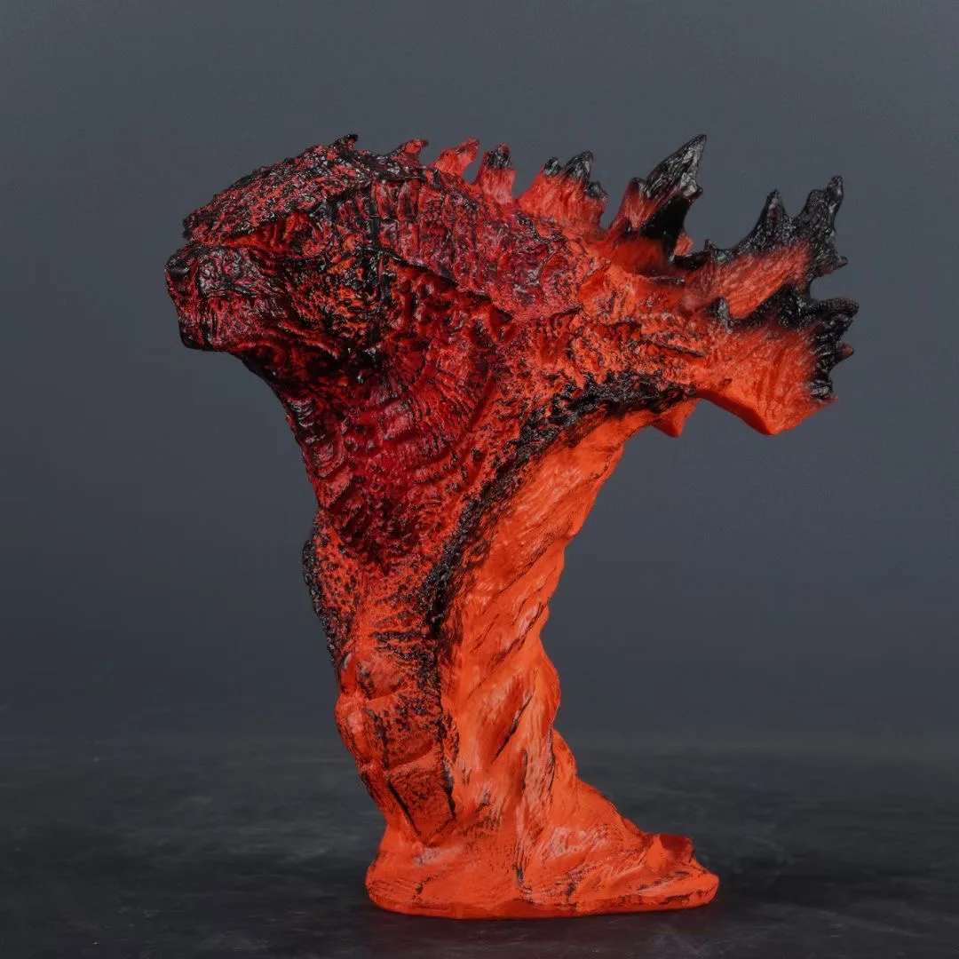 Godzilla Anime Figure Godzilla Bust Anime Figure 17cm Resin Statue Room Decoration Burning Gojira Children Toys Birthday Gift