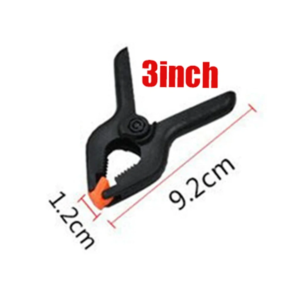 

Steel Spring clamp Supply Black DIY Hand tools Modeling Nylon Photo Studio Plastic Woodworking Workshop 3/4/6/9 inch