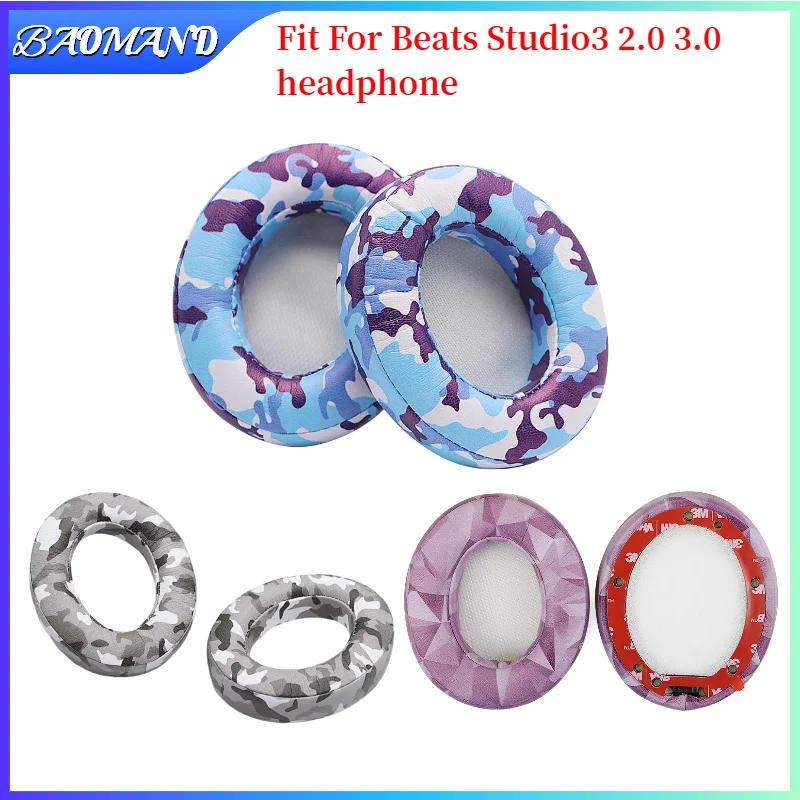 

Ear Pads for Beats Studio3 2.0 3.0 Headphones replacement headband cushion Earpads headset Gamer Leather case