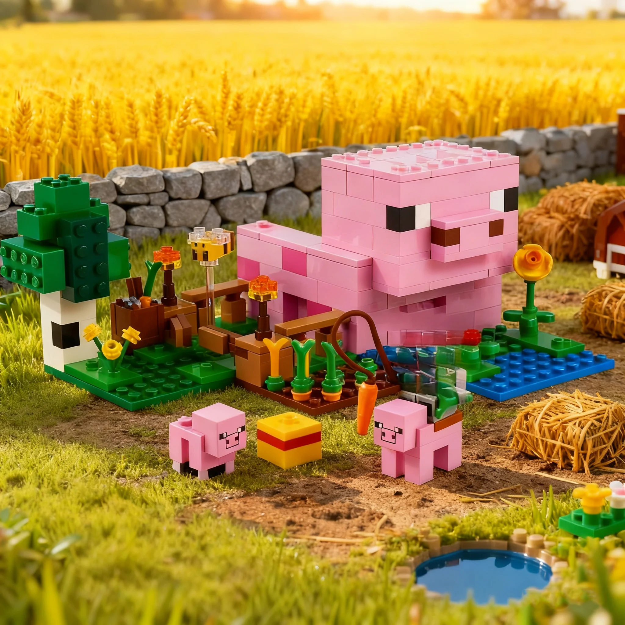 

Новый набор продуктов MC My Mini World, серия игр, строительные блоки, модель дома для детской свиньи, детский рождественский подарок, сборные игрушки