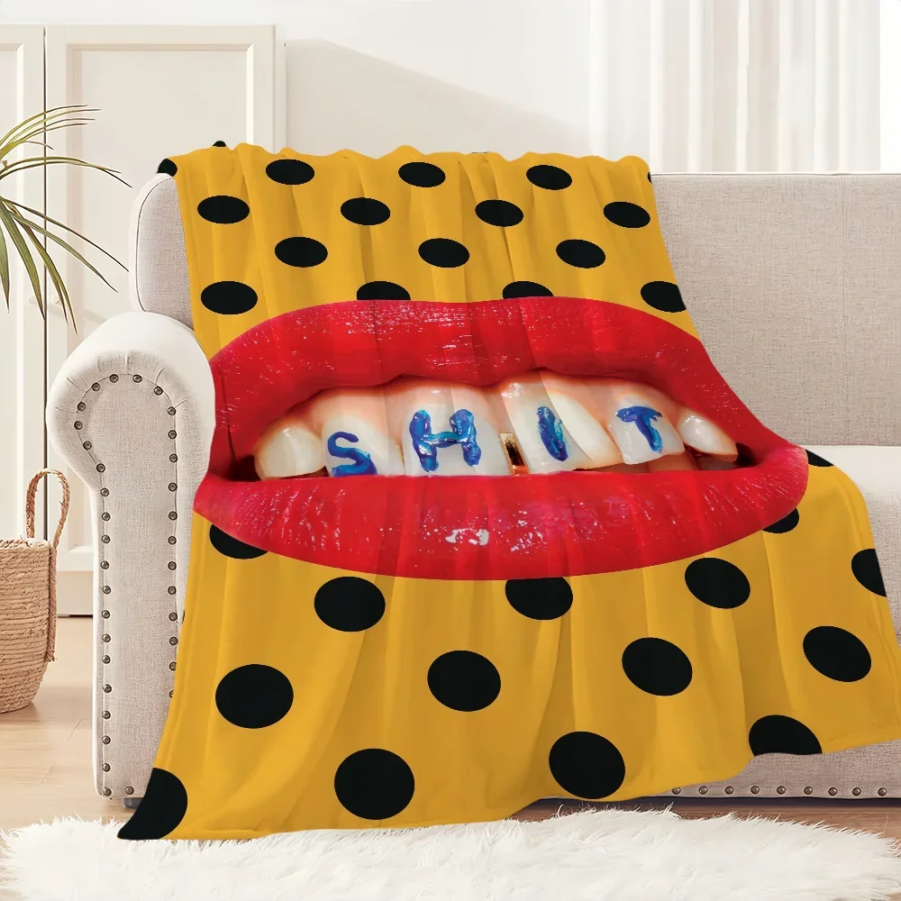

Funny Personality Bizarre Art Throw Blanket Soft Comfortable Nap Plush Perfect for Living Room Office Bedroom Home Decor Kid Gif