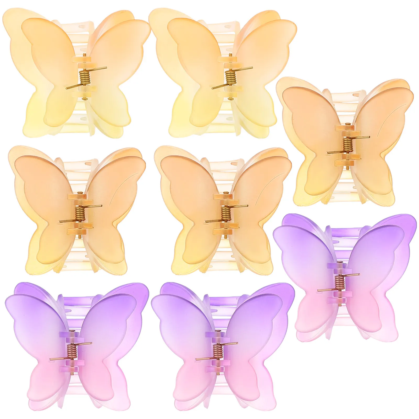 

8Pcs Butterflies Hair Jaw Clips Premium Material Hair Accessories for Women Girls Office Dating Photo Hairstyle