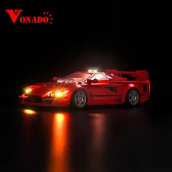 Vonado 5V LED light 76934 set suitable for Ferrari F40 Supercar building block gift (including lighting accessories only)