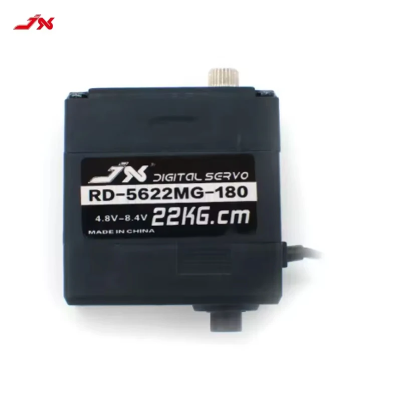 JX Servo RD-5622MG-180 RD-5622MG-300 180 / 300 درجة ترس معدني دقيق، أجهزة روبوت عزم دوران كبير، ترس توجيه مزدوج المحور