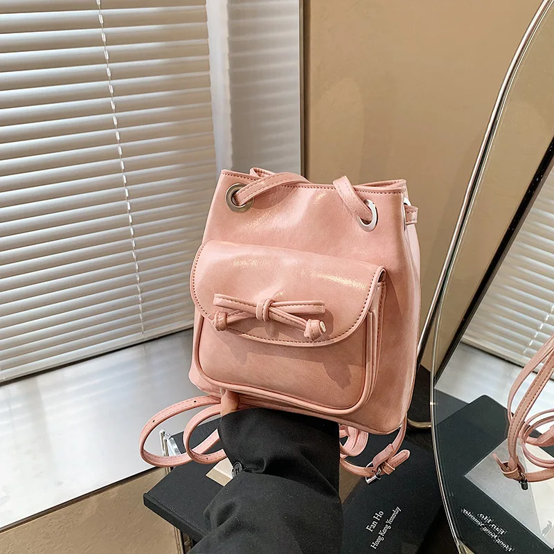 

​​2025 Winter Womens Crossbody Bucket Bag Stylish Underarm Shoulder Purse Minimalist Bow Handbag Versatile Chic Tote