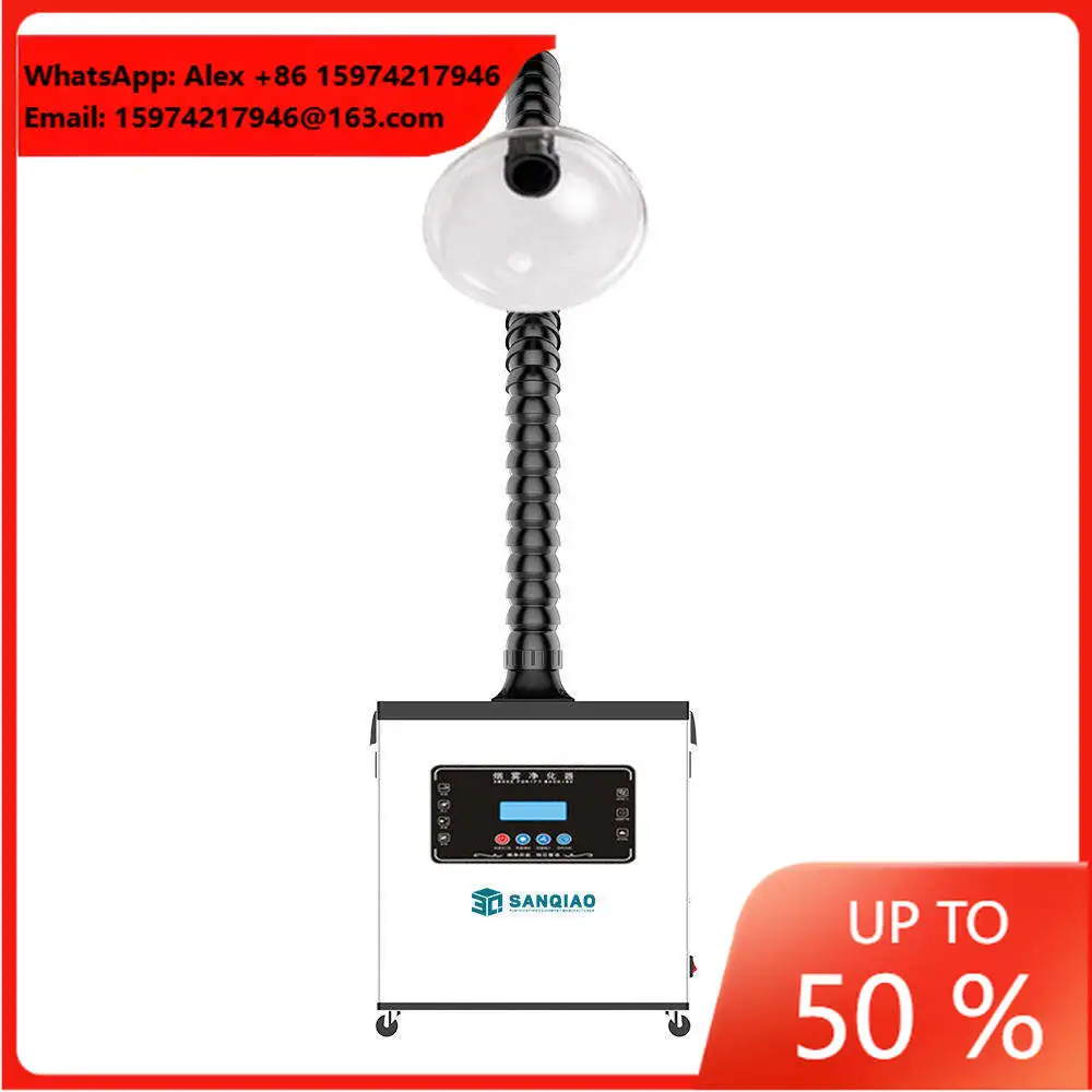 Extractor Machine 300W Air Flow Fume Extractor Portable Cleaner Nail Dust Collector Smoke Evacuator HEPA Filter