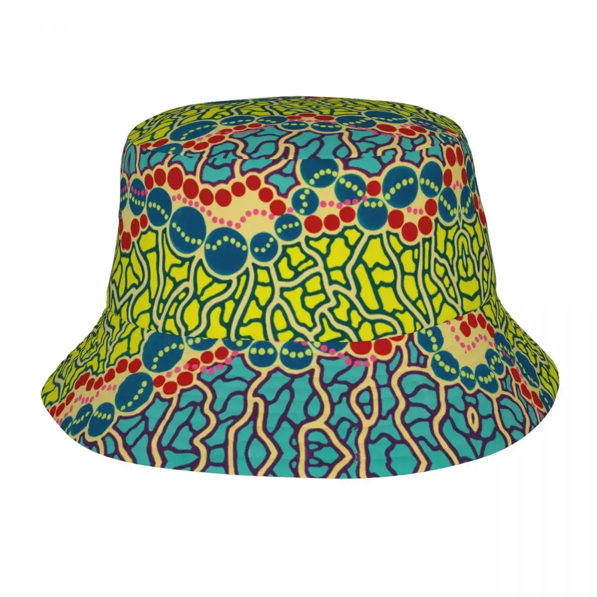 Street Yayoi Kusama Blue Bucket Hat Teen UV Protection Hiking Nordic Polka Fishing Fisherman Caps Hot Summer Headwear Bob Hat