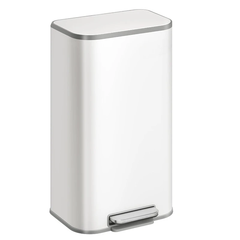 

Мусорный бак объемом 8 галлонов (30 л) с крышкой, нержавеющая сталь, мягкое закрытие и открытие, внутреннее ведро, широкое