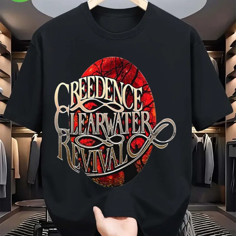 Camiseta Creedence Clearwater Revival: Camiseta Gráfica Vintage com Logo Creedence Clearwater Revival - Clássica