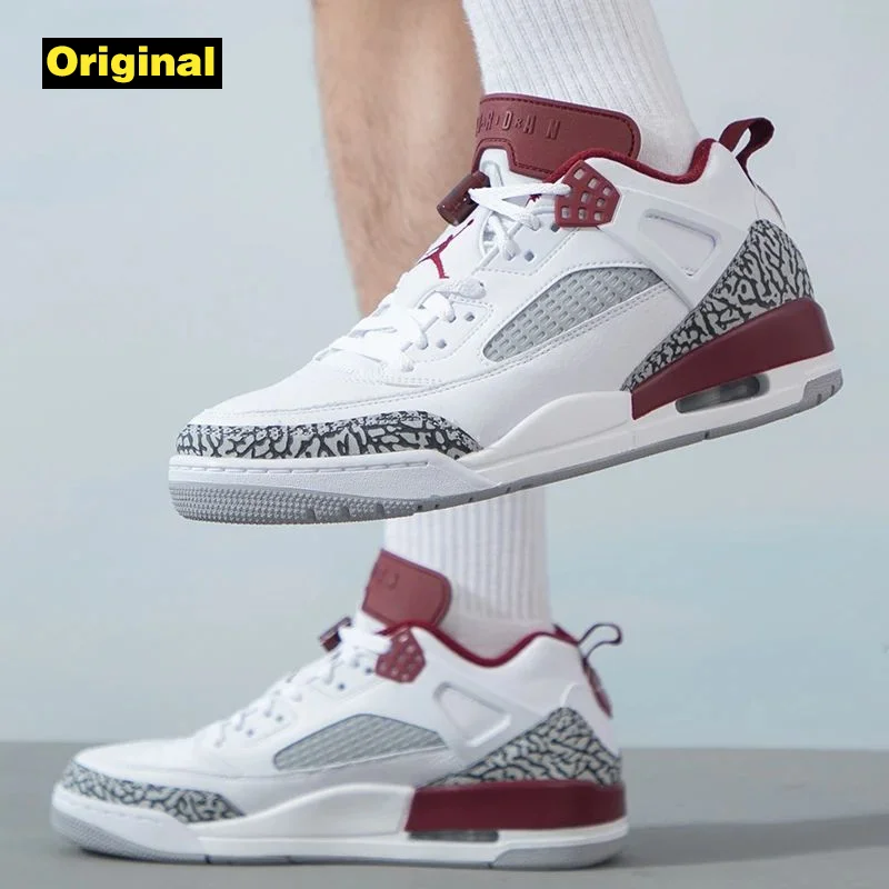 Zapatillas NIKE JORDAN SPIZIKE LOW para hombre, zapatillas de baloncesto de moda retro para entrenamiento de combate real, FQ1759-106