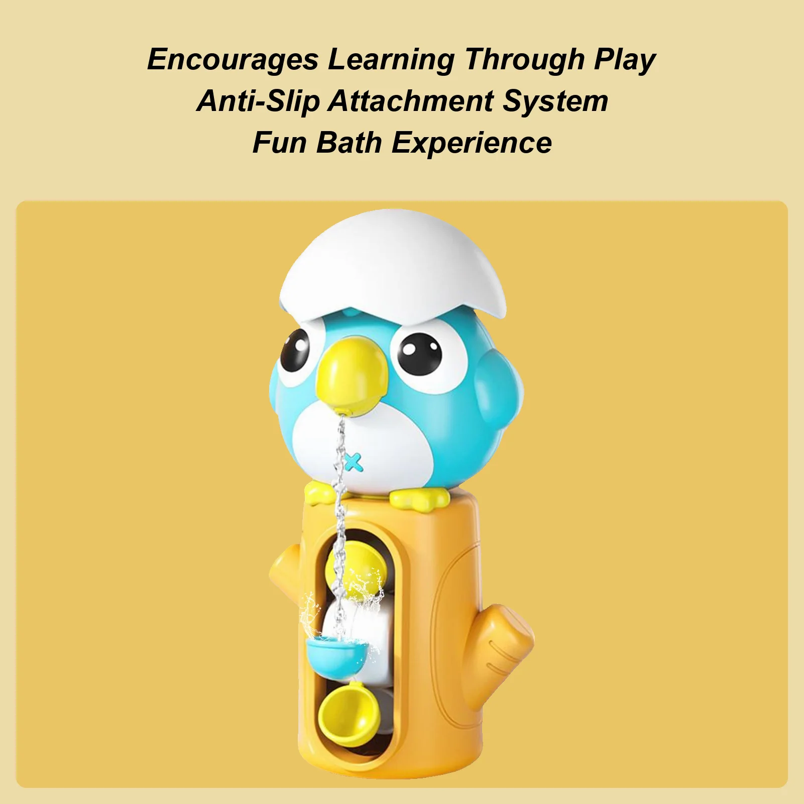 

Kids Bath Toys Shower Water Toy With Suction Cup Children Tub Water Rotating Bathing Game For Hotel Apartment Vacation Travel