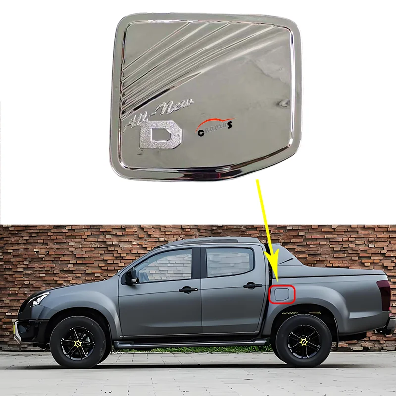 

Chrome fuel tank cover for Isuzu D-max 2012-2019 Fuel Tank Cap Cover Accessories Tank Covers