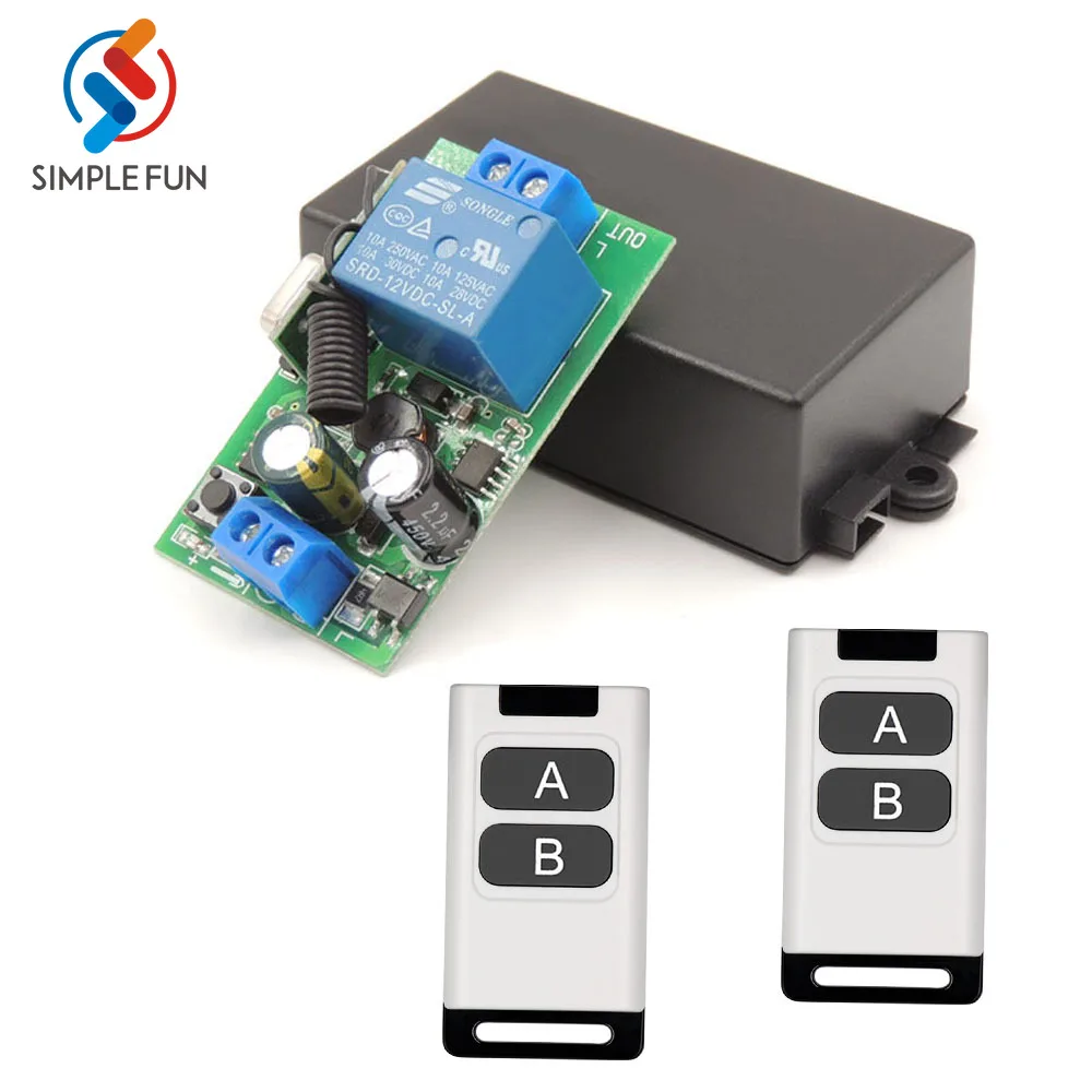 Không Dây Điều Khiển Từ Xa AC 110V 220V Radio Tiếp Thu Và Rf 433Mhz Điều Khiển Từ Xa, cho Đèn Đồ Gia Dụng DIY