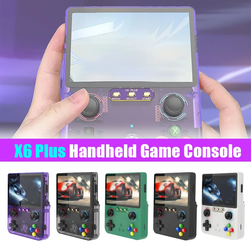 

Портативная портативная игровая консоль X6 Plus 64G, система Linux, 4-дюймовый HD-экран, видеоплеер, двойной джойстик, игра, подарок для детей