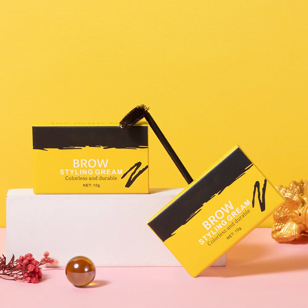 طقم مكياج للحواجب مكون من قطعتين من كريم الحواجب والصابون والشمع الذي يحمل الشكل #6