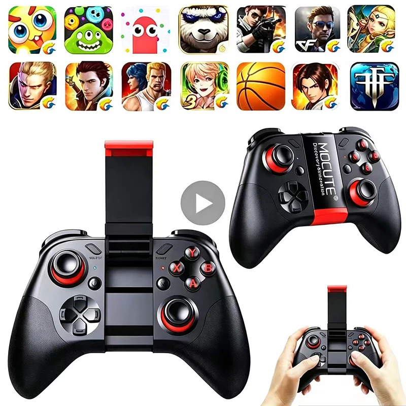 Wireless Gamepad For Cell Phone PC Android TV Box Cellphone Control Bluetooth Controller Trigger Mobile Game Pad Gaming Joystick