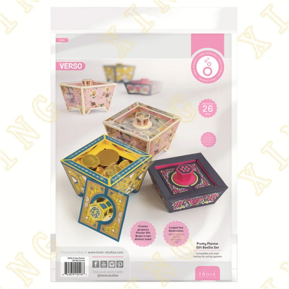 Pretty Planter Gift Box 2024 New Arrival Metal Cut Die Various Card Series Scrapbook Paper Craft Knife Mould Blade Punch Dies