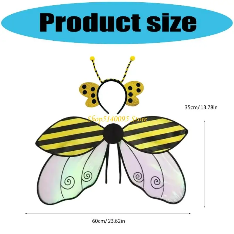 DXAE دعائم أزياء جناح الحشرات القابلة للتنفس لعشاق الكوسبلاي والعروض المسرحية وأشرطة الكتف المرنة #2