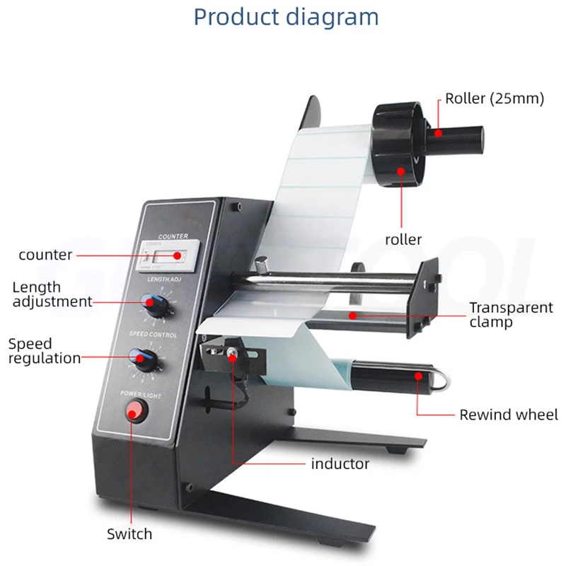 Automatic Labeling Machine Portable Labeling Machine Sticker Separation Automatic Label Peeling Machine Label Tearing machine