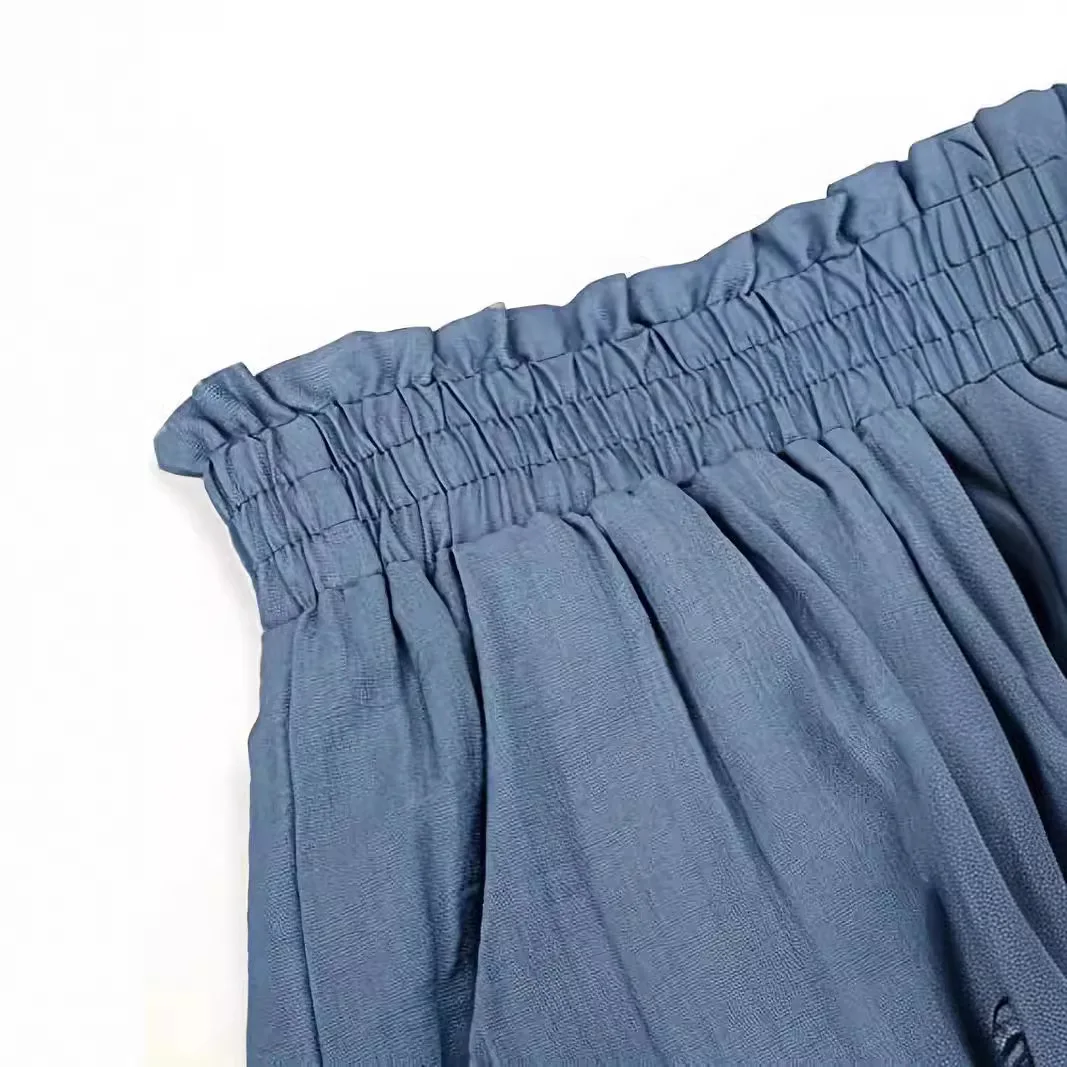 2025 صيف جديد المرأة عادية الدانتيل تقليم orts مرونة الخصر القطن مريحة تخفيف Sle Faionable السيدات السراويل