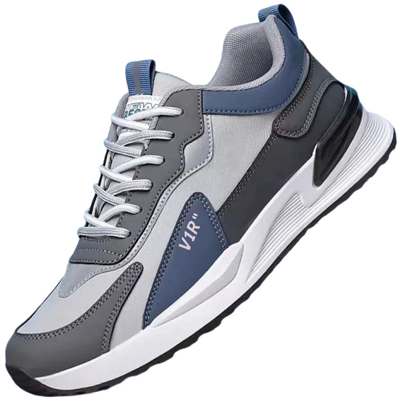 New Fleece Men's Sneaker Comfortable Leather Upper Warm Men Shoes Soft-soled Sports Running Shoes Versatile Travel Driving Shoes