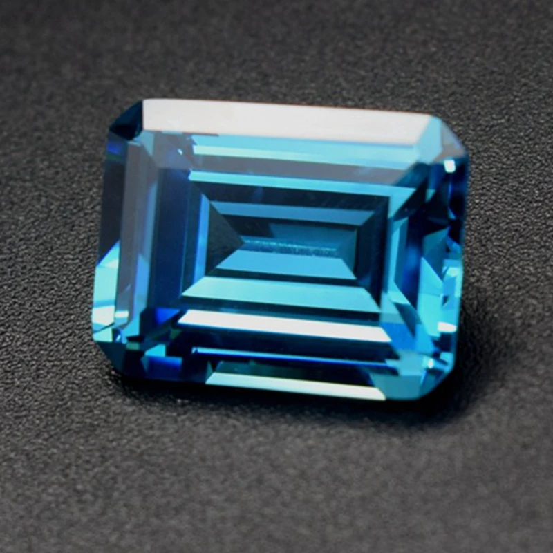 Pretty Aquamarine Stone Emerald Cut VVS Loose Gemstones for Jewelry Making Accessories DIY Jewelry /Collection/Inlay/Gift