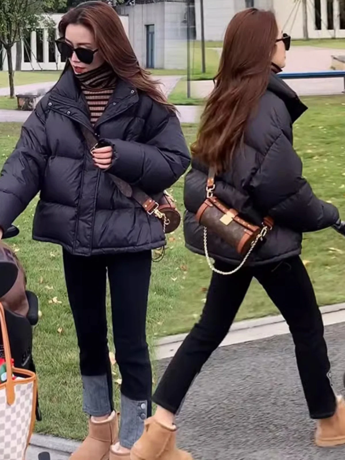 

Женская зимняя утепленная хлопковая куртка-пуховик Bla Puffer в корейском стиле, свободного кроя, на молнии