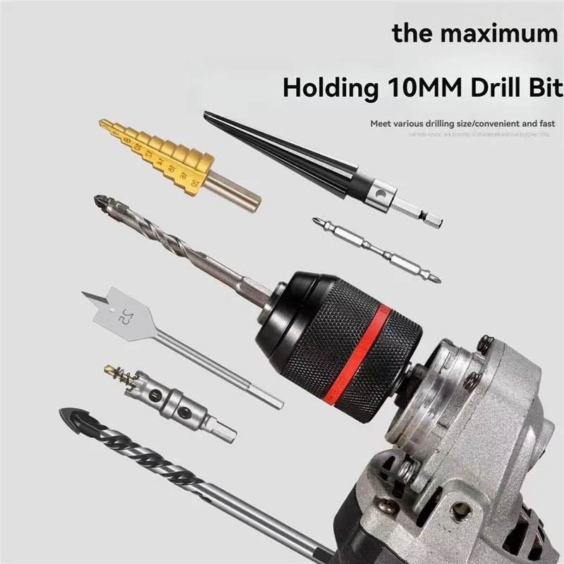 Ручная дрель, самоблокирующийся сверлильный патрон, адаптер для ключей, самозатягивающиеся быстросъемные аксессуары для электроинструментов