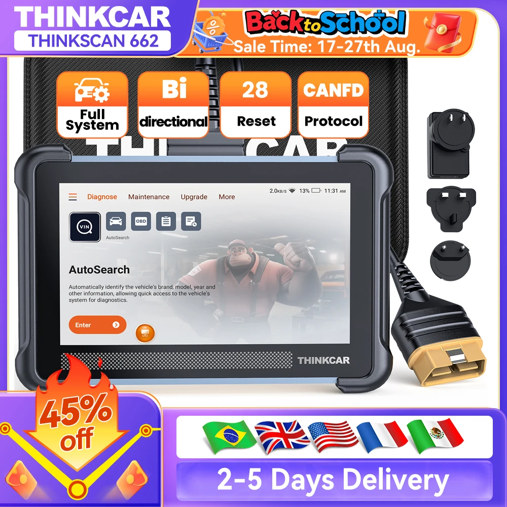 

THINKCAR THINKSCAN 672 OBD2 сканер CAN FD obd2 инструмент двунаправленное управление полная диагностика системы 28 сбросов бесплатно на всю жизнь